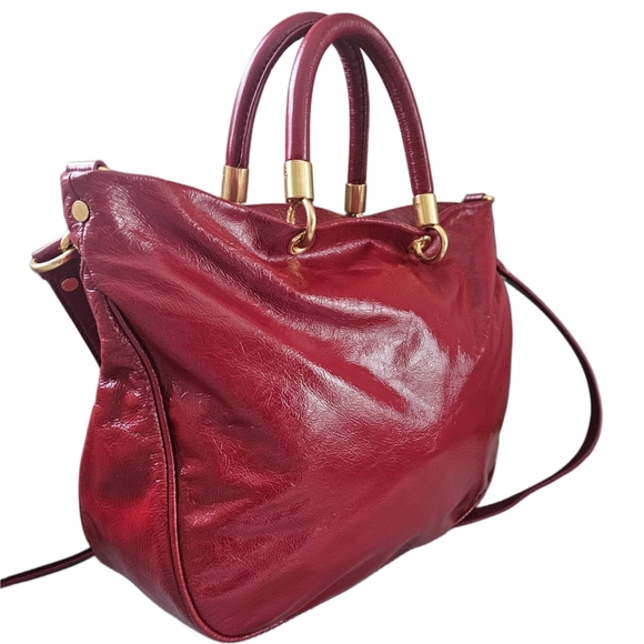 Marc Jacobs Red Patent Leather Two Way Too Hot To Handle Bag - Picture 4 of 14